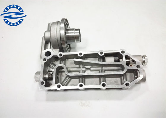 Silver Color Excavator Engine Spare Parts 6D114 Oil Cooler Cover