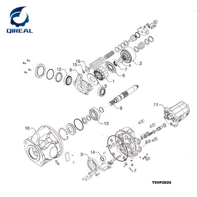 MAIN PUMP REPAIR KIT T5VP2D25 FOR CRAWLER EXCAVATOR R55-7 - R55-7 HYDRAULIC
