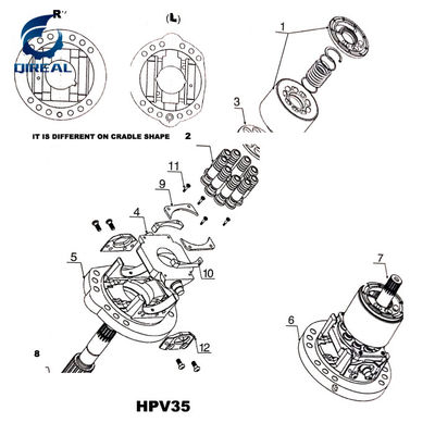 Hydraulic Piston Pump Parts HPV35(PC60) Spare Parts