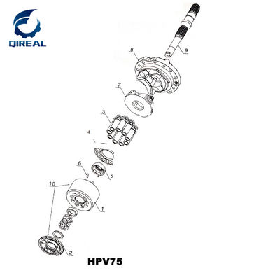 Excavator Spare Parts HPV75 Hydraulic Main Pump Repair Kit