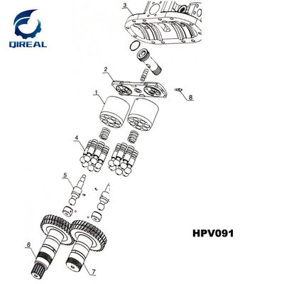 Construction Machinery Parts HPV091 Hydraulic Piston Pump Repair Parts For Hitachi EX120-2 Excavator
