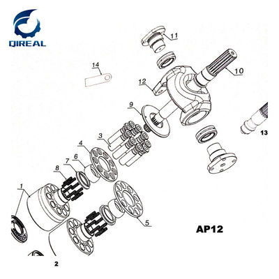 AP12 Hydraulic pump spare parts for E200B 320B Excavator