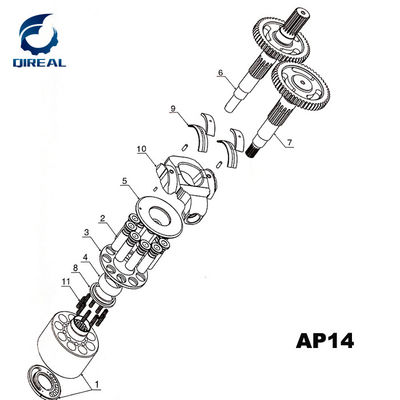 Construction Machinery Parts  Excavator Parts AP-14 Hydraulic Main Pump Spare Parts For E325C Excavator