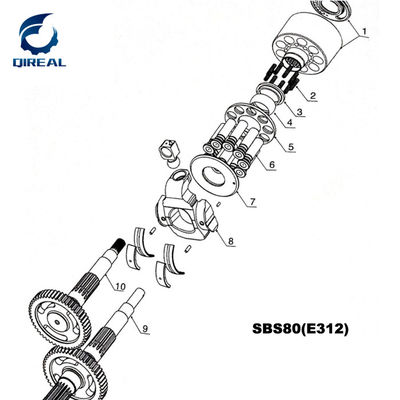 Construction Machinery Parts SBS80 Hydraulic Main Pump Repair Parts For E312 Excavator