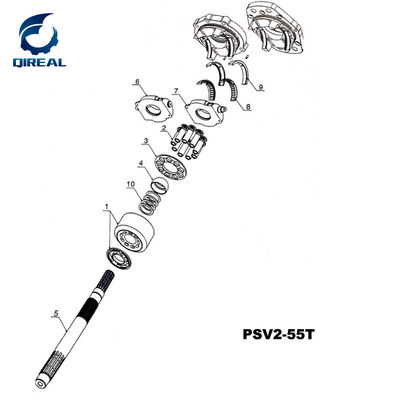 Construction Machinery Parts Psv2-55t Hydraulic Pump Parts Excavator Accessories