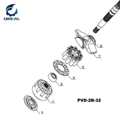 Excavator Hydraulic Parts PVD2b32 Series Hydraulic Pump Parts 