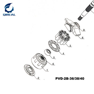 Excavator Hydraulic Parts PVD2B36/38/40 Series Hydraulic Pump Parts 
