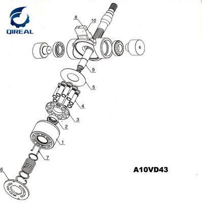 Hydraulic Main Pump A10VD43 Spare Parts For PC75uu