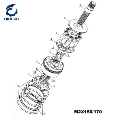 M2X146 (EX200-5) M2X150 / 170 (EX400)  Excavator Swing Motor Parts