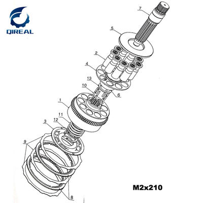 M2x150 M2x170 M2x210 Hydraulic Swing Motor Parts