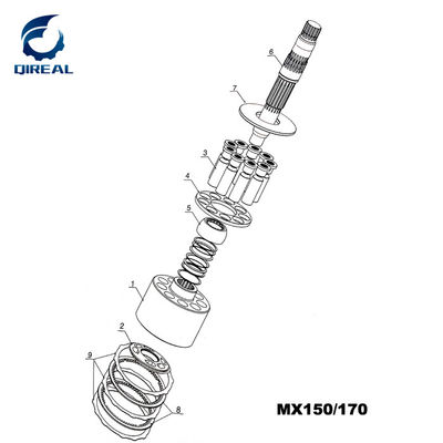 EXCAVATOR SPARE PARTS MX150/MX170 /MX500 SWING MOTOR PARTS