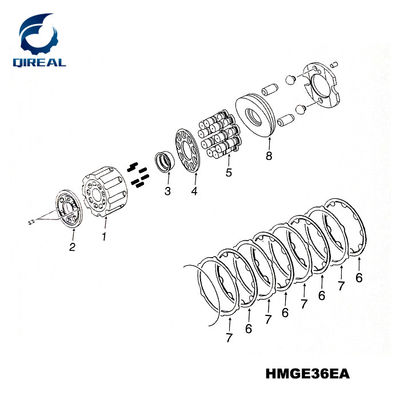 Hmge36ea Travel Motor Spare Parts for Zx200
