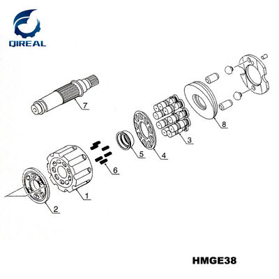 HMGE38 Series Spare Parts Travel Motor Kits