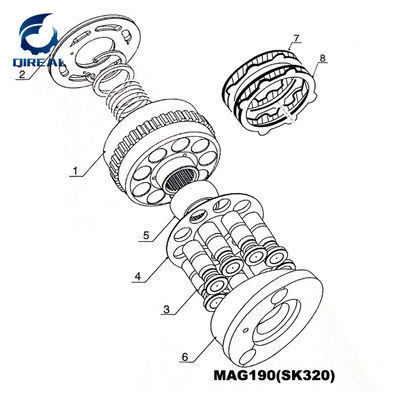 Excavator Parts Final Drive Parts MAG190 SK320 Travel Motor Parts