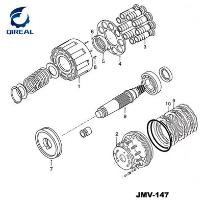 Excavator Hydraulic Parts JMV147 Travel Motor Spare Parts For R225-9/7