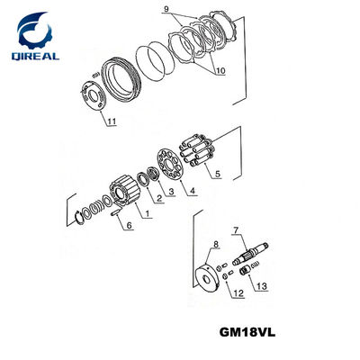 Travel Motor Parts for GM07 GM09 GM10 GM18vl GM21va GM24vl GM35vl