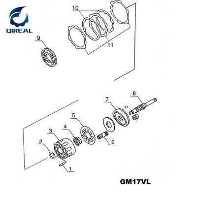 gm17vl gm18vl gm21va gm24  Excavator Final Drive Track Motor Parts