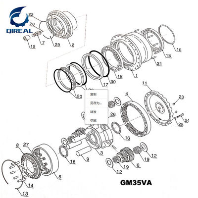 PC200-6 GM35VA Excavator Hydraulic Parts