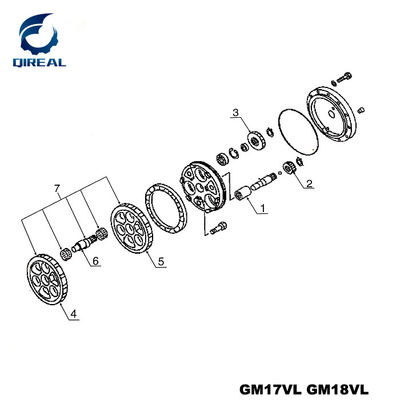 GM17VL GM18VL Excavator Final Drive Track Motor Parts