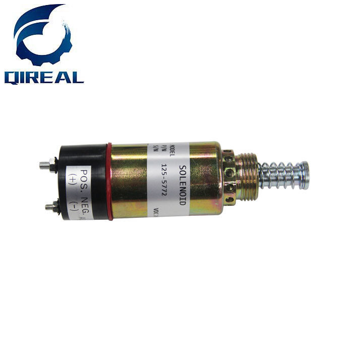 1255772 Excavator Electrical Parts For  E332 Engine 3114 3116 3126 Fuel Stop Solenoid Shutdown Valve 24V 125-5772