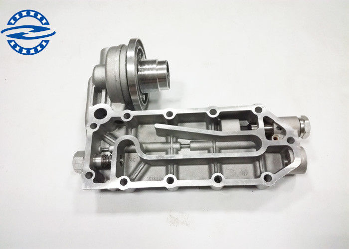 Silver Color Excavator Engine Spare Parts 6D114 Oil Cooler Cover