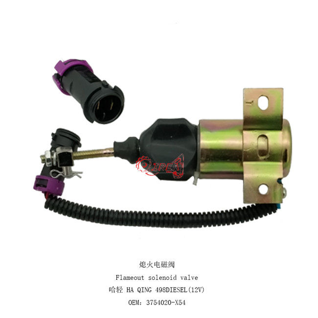 12V Flameout Solenoid Valve 3754020-X54 For 498 Diesel Engine