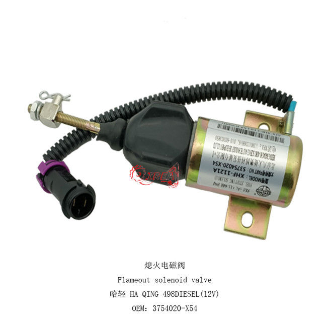 12V Flameout Solenoid Valve 3754020-X54 For 498 Diesel Engine