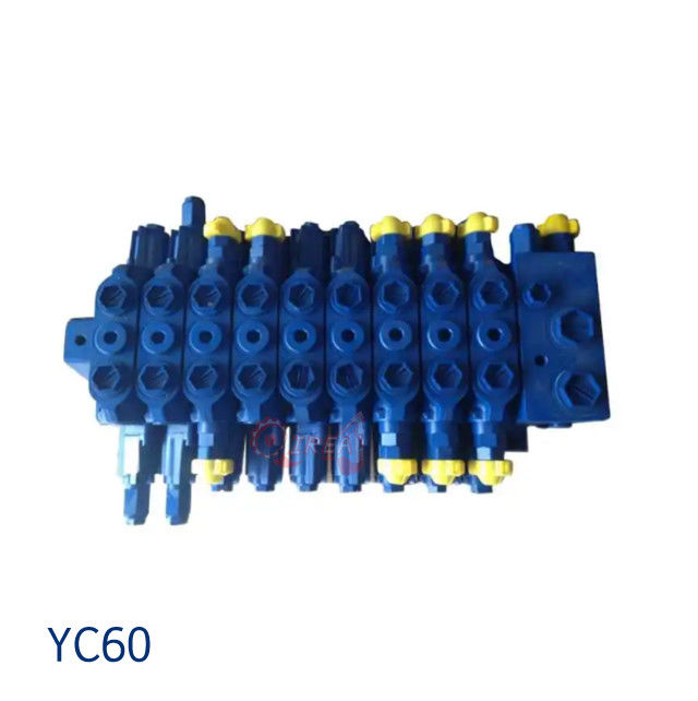 Excavator Spare Parts Steel YC60 Excavator Hydraulic Control Valve