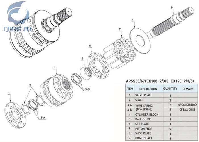 Construction Machinery Parts Excavator Parts Hydraulic Swing Motor Pump Spare Parts Ap5s53 Ap5s67