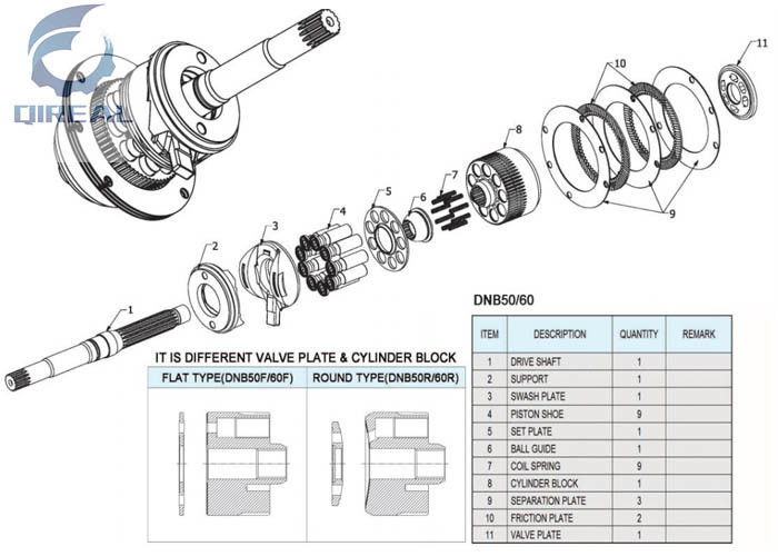 Construction Machinery Parts PVH98 PVH131 PVE35 PVE47 Pump Repair Parts For Excavator 215 225 235 245 Motor Grader