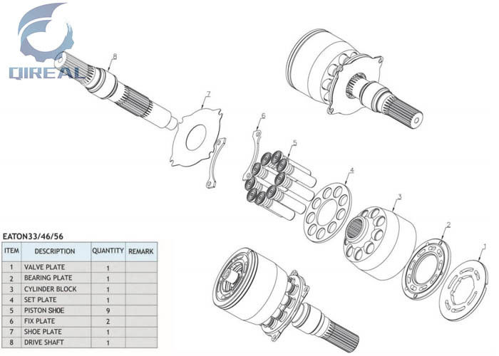 DNB08 DNB50 DNB60 Hydraulic Swing Motor Repair Kit Spare Parts