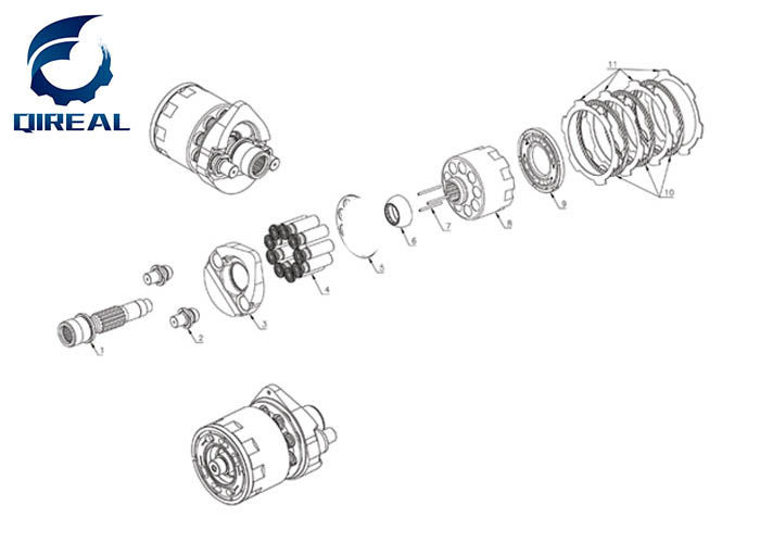 Hydraulic Travel Motor Spare Parts PC200-6/7 PC220-7 PC120-6 PC300-6/7 HMV110/160 PC400-6