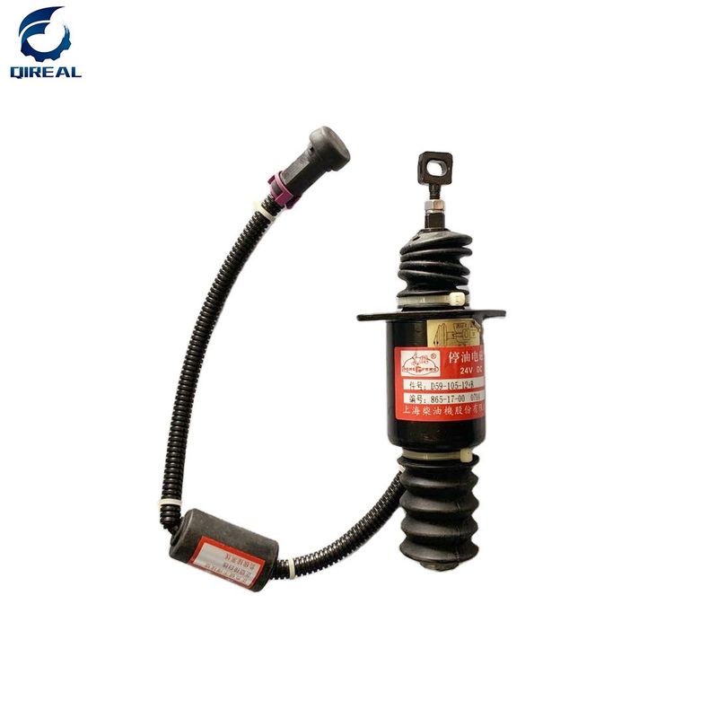 D59-105-12 Shutdown Solenoid Valve For Diesel D6114 Excavator Spare Parts