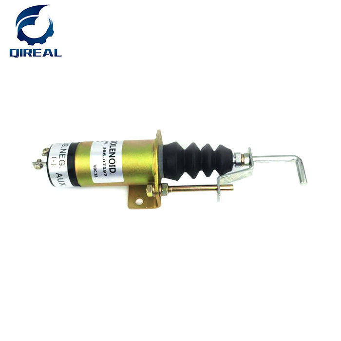 366-07197 Excavator Stop Solenoid 12V 24V Fuel Shut Off Solenoid Valve