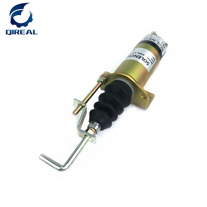 366-07197 Excavator Stop Solenoid 12V 24V Fuel Shut Off Solenoid Valve