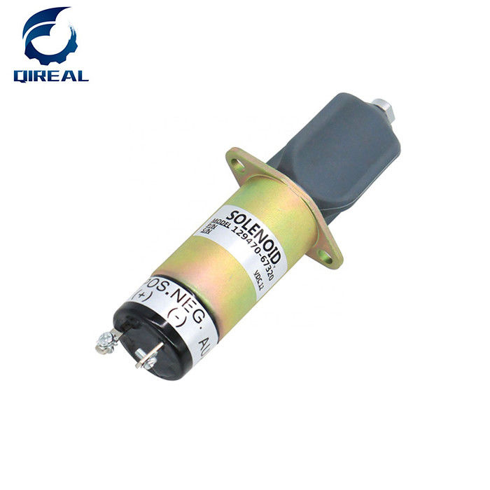 Excavator Fuel Shutdown Solenoid 12V For Diesel Engine 1502-12D6U1B1S1A 129470-67320
