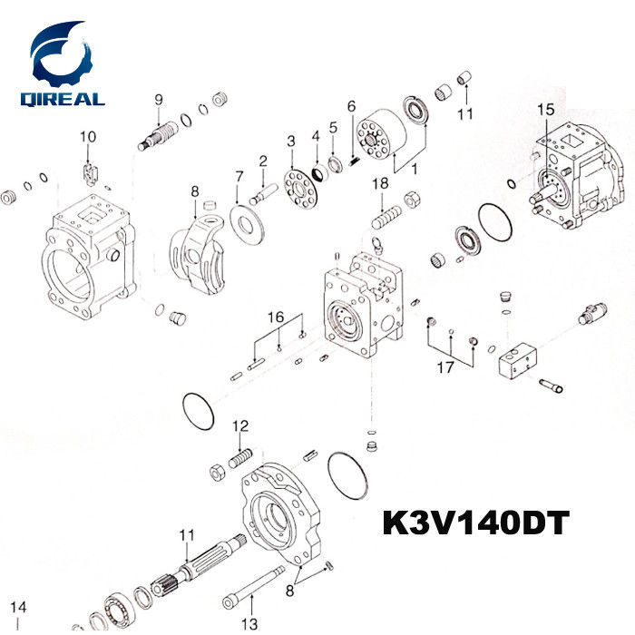  Hydraulic Main Pump Parts K3V140DT