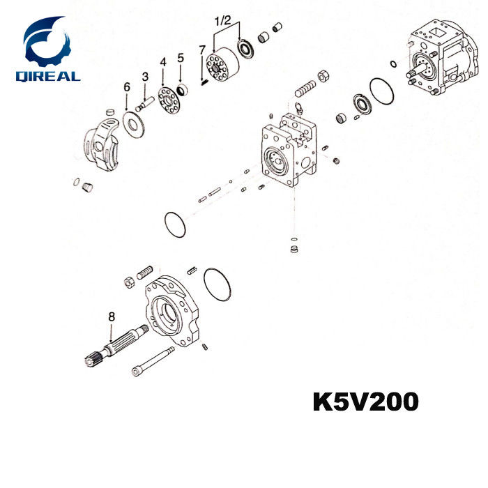   k5v200 hydraulic pump parts