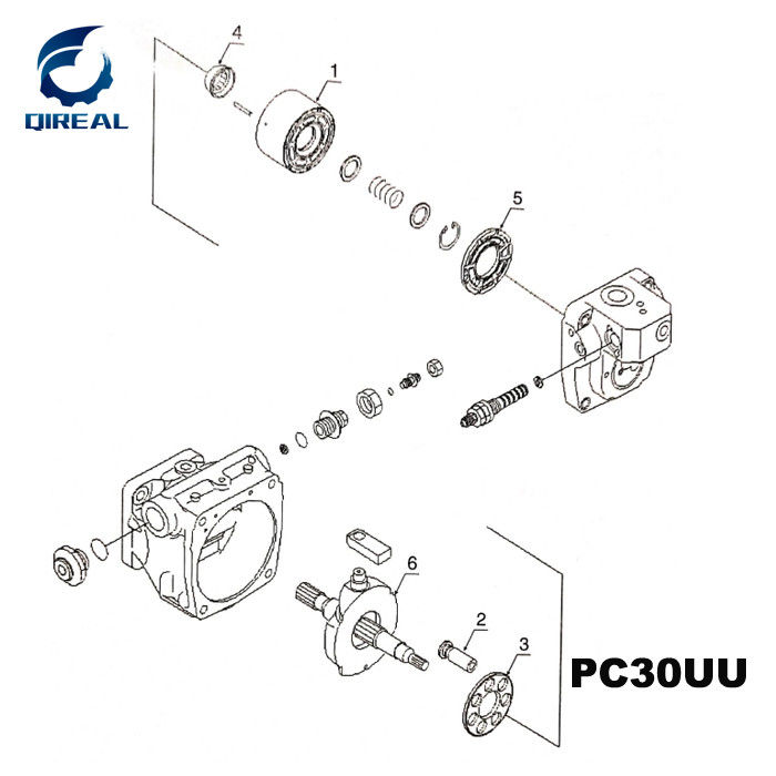 PC30UU EXCAVATOR MAIN PUMP PARTS