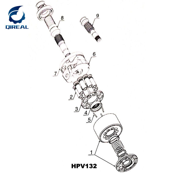 HPV132 Main Hydraulic Pump Repair Parts Kit for Komatsu Excavator PC400-6