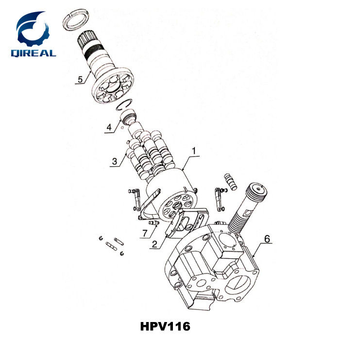 Construction Machinery Parts HPV116 Hydraulic Spare Parts For EX200-1/2/3 ZX300 ZX310 ZX330 Excavator