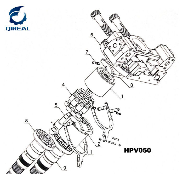 Construction Machinery Parts HPV091 Hydraulic Piston Pump Repair Parts For Hitachi EX120-2 Excavator