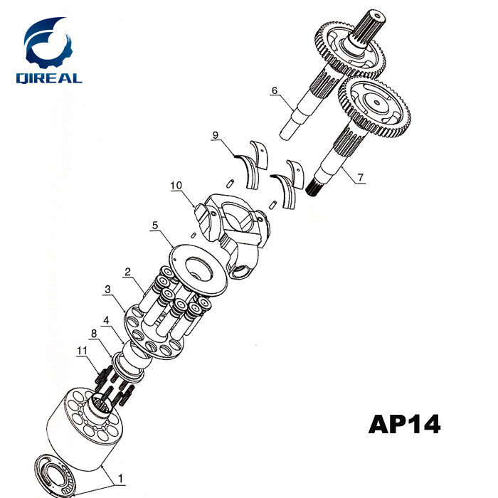 Construction Machinery Parts  Excavator Parts AP-14 Hydraulic Main Pump Spare Parts For E325C Excavator