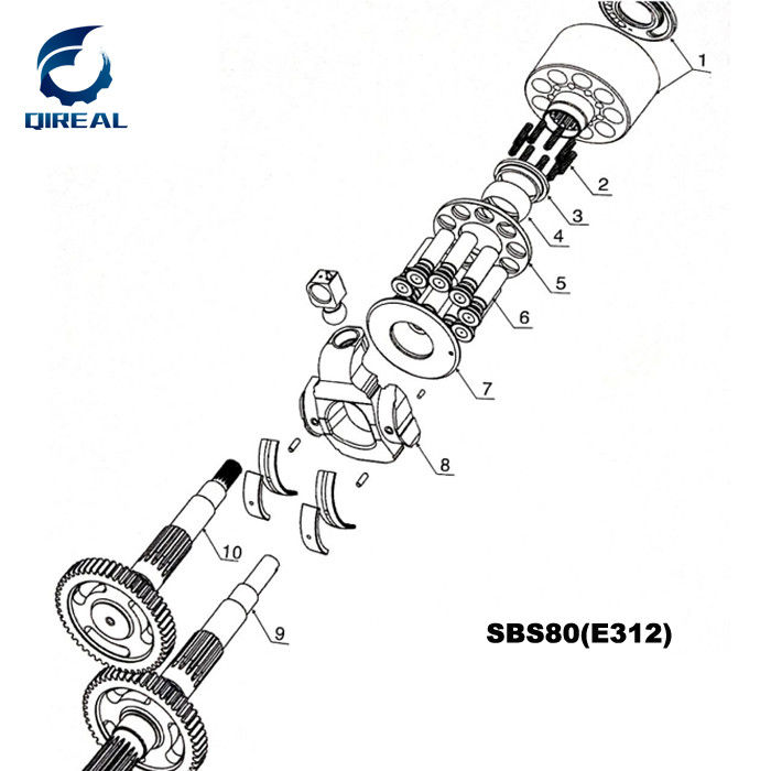 Construction Machinery Parts SBS80 Hydraulic Main Pump Repair Parts For E312 Excavator
