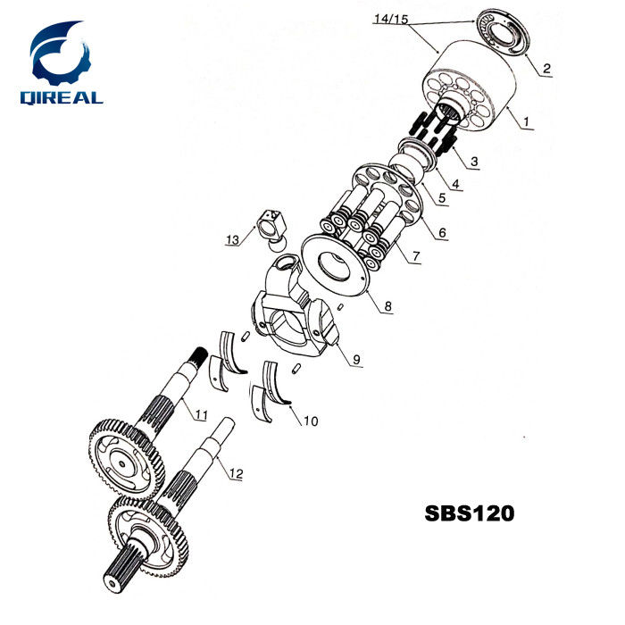 Construction Machinery Parts SBS120 Hydraulic Pump Parts For  320c Excavator