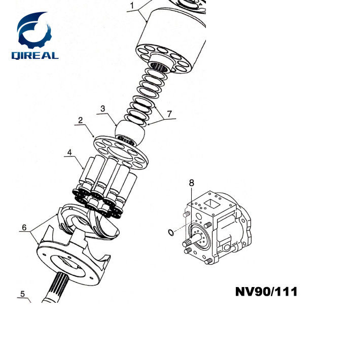 Metal  Hydraulic Pump Parts NV45 NV50 NV60 NV64 NV70 NV90 NV111 NV120 NV137 NV172 NV210 NV270