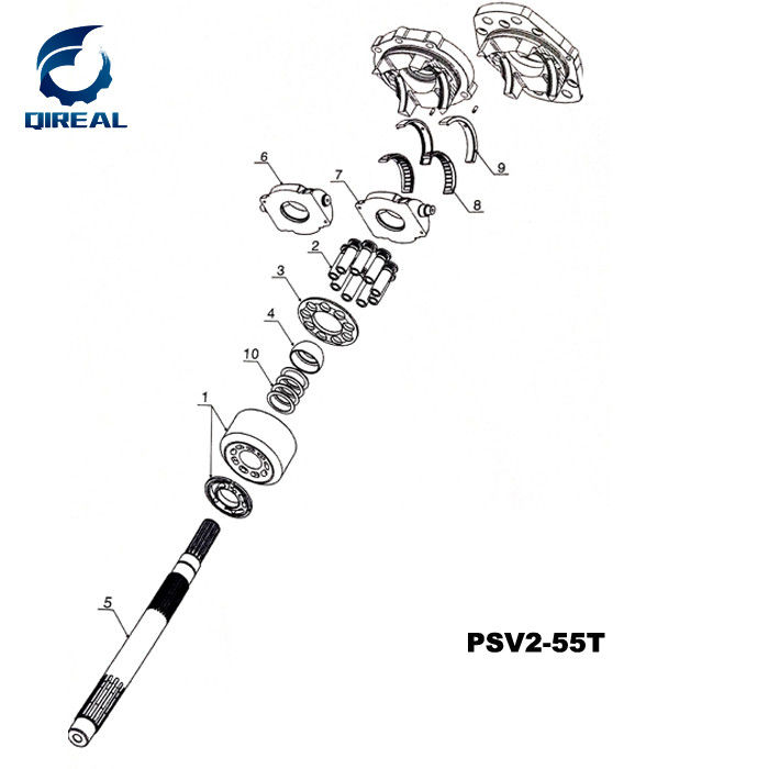 Construction Machinery Parts Psv2-55t Hydraulic Pump Parts Excavator Accessories