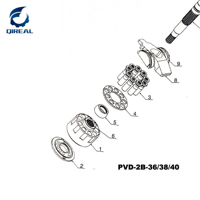 Excavator Hydraulic Parts PVD2B36/38/40 Series Hydraulic Pump Parts 
