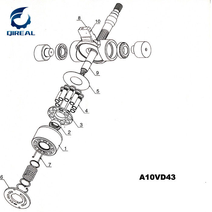 Hydraulic Main Pump A10VD43 Spare Parts For PC75uu