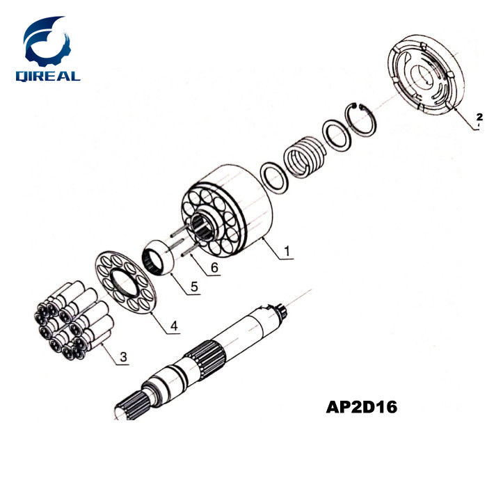 Excavator Spare Part Ap2d12 Ap2d14 Hydraulic Pump Parts